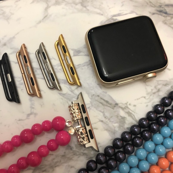 {GEORGINA} beaded Apple Watch bracelet band strap - Picture 4 of 8